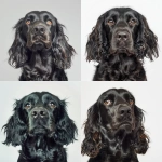 **Adult Cockerspaniel dog, fur colour black, facing forward, relaxed mood, in focus, head shot, indoor studio lighting, photography studio, white background, portrait, one key light and two fill lights to brighten the entire face, photorealistic--V7 --v 6.0** - <@961150162703626290> (fast)
-# Create, explore, and organize on [midjourney.com](<https://midjourney.com/imagine?from_discord=1>)