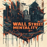 **Centered stylized font that says "WALL STREET MENTALITY" in a bold graphic design. FLOURISHING stock market charts. Bone White color outlines. --ar 2:3 --v 6.1** - Image #1 <@811487416539283468>