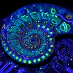 **Ammonite Amanita Circuitry, SciFi, alien, psychedelic, blacklight --v 7.0** - Image #1 <@1071135204846096475>