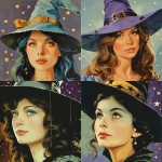 **young witch, Michael kaluta, pale blue witch hat, blue skin, deep dark purple background, stars, --v 6.0 --stylize 209 --sref 2369047159** - <@769598160363323403> (fast)
-# Create, explore, and organize on [midjourney.com](<https://midjourney.com/imagine?from_discord=1>)