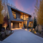 **front driveway view of a soft modern house with sloped metal roof --ar 16:9 --v 7.0** - Upscaled by <@409035117881982988> (fast)
-# Create, explore, and organize on [midjourney.com](<https://midjourney.com/imagine?from_discord=1>)