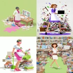 **8-bit representation of an active advertising agency cleaning lady who is simultaneously a housewife, cleaning lady, art director, senior art director, creative director, CEO, and head chief officer. Multifunctional talent HR job profile visualization. Sometimes she types on the computer, sometimes she operates a trade fair display, sometimes she operates her mobile device, and sometimes she is a Sheeva. --chaos 100 --weird 3000 --ar 2:3 --s 250 --v 7.0 --p 93rg6id** - <@712715398402801715> (fast)