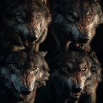 **aggressive wolf with intimidating eyes showing his teeth, dramatically lit , hyper realistic qualities, unreal engine,** - Variations (Strong) by <@973572765686829076> (fast, stealth)