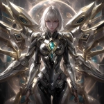 **prophetic iris, the mecha jaeger heroine, modern fine art, detailed quality studio photo against the background of solar system --niji 6 --ar 1:1 --s 666 --c 5 --raw** - Image #3 <@1152889510158401576>