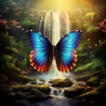 **dream like image of rainbow colored butterfly, forest background, waterfall, epic scenery, photorealistic --v 5.2** - Upscaled (2x) by <@754226842650542162> (relaxed, stealth)
-# Create, explore, and organize on [midjourney.com](<https://midjourney.com/imagine?from_discord=1>)