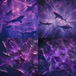 **an overhead pov of a pack of Sharks with Laser beams attached to their freaking heads, the water has a purple hue, the lasers as a vibrant color** - <@1145989963998035978> (fast)
-# Create, explore, and organize on [midjourney.com](<https://midjourney.com/imagine?from_discord=1>)