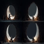 **<https://s.mj.run/O6ei9GUV79s> a lunar smith creating a model for lunar eclipse --ar 16:9 --v 7.0 --raw** - Variations (Strong) by <@1071135204846096475> (relaxed)