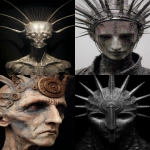 **Monochronolith cenobite, by Clive Barker. --ar 2:3 --v 7.0 --c 10** - <@1052958752749387917> (relaxed)