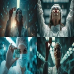 **photo, photo real, realism, film photo, 35mm, film grain, fujifilm, portrait, F1.4, Natural light, dramatic light, modern, reflections, science, white and bright color pallette, center of frame composition, a woman engineer in a semiconductor clean room holding up a new microchip design, cinematic, --ar 16:9** - <@947348620636729354> (fast)
-# Create, explore, and organize on [midjourney.com](<https://midjourney.com/imagine?from_discord=1>)