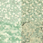 **beautiful japanese washi paper pattern, sage green, mint green, ivory, pale yellow colors, cute and elegant, small repeating motifs, sakura flowers, plum blossoms, camask pattern, gentle watercolor texture, traditional japanese aesthetics, seamless pattern, flat design, high detail, soft lighting, harmonious color palette, kawaii, printable paper, scrapbook paper, digital paper, no text, no letters, no frame, no border photorealistic, realistic texture, 3d, harsh shadows, strong contrast, dark colors, noisy, grainy, messy, cluttered, big objects, large motifs, random layout, uneven pattern, ugly, distorted, text, letters, logo, watermark --v 6.0 --raw** - <@1445256660280017007> (relaxed)
