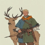 **dnd character art, hunter with the head of a deer --v 7.0 --ar 4:5 --p l7m9sk2** - Image #4 <@1072300480404914196>