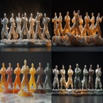 **Generate ten 3D martial arts figurines for martial arts practice, with all 3D characters covered in aventurine and a black background, --ar 16:9 --style raw --stylize 550 --v 6.1** - <@1010963827053043793> (relaxed)
-# Create, explore, and organize on [midjourney.com](<https://midjourney.com/imagine?from_discord=1>)