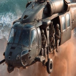 **<https://s.mj.run/r6YMcCrhVko> realistic image without face, just the helicopter with soldiers in board --ar 16:9 --s 250** - Image #1 <@976726221087981578>
