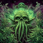 **a green danky Cthulu in the fashion of Cannabis Corpse albums artworks --v 7.0** - Image #1 <@1133242545728663653>