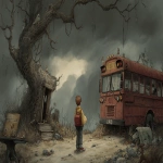 **award winning scene from the horror movie called "the children's book illustration" --ar 16:9 --v 7.0** - Image #3 <@1135636698060038216>
