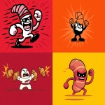 **Strong Bad brandishes his Chinese throwing croissants, as seen in Homestar Runner by the brothers Chaps, vector animation shockwave flash for days, viennoiserie --ar 4:3 --seed 3445 --v 7.0** - <@926596241574461530> (fast)