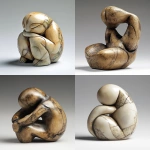 **henry Moore reclining figure netsuke --v 6.1 --p lfwh18v --style raw** - <@997245562065789039> (relaxed)