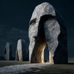 **<https://s.mj.run/Id_rLAb-SeY> a megalith sculpture --v 7.0 --raw --ar 71:66** - Image #2 <@1131528666308943995>