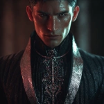 **A modern-day, contemporary man servant personification of the Evil Queen’s magic mirror, tall, pale, and elegant, wearing a sharp tailored suit with metallic accents, glowing silver eyes that reflect secrets, skin with a faint glass-like sheen, carrying an aura of mystery and obedience, blending fantasy and contemporary style, cinematic lighting, dark enchanted atmosphere, hyper-detailed, photorealistic --v 7.0** - Image #1 <@765789039839150090>
