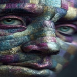 **Macro Photography, Papyrus Fiber Pattern intricately weaving into a reimagined face --c 5 --s 500 --ar 4:7 --v 7.0 --p ydmwyf3 --exp 50 --oref <https://s.mj.run/59mbM3S1_Mc>** - Image #1 <@293080845789691904>