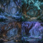 **an enchanted forest with glowing plants, mystical creatures lurking behind trees, soft ethereal light filtering through dense foliage, magical atmosphere --chaos 10 --ar 4:3 --exp 50 --raw --stylize 250 --v 7.0** - <@610664569651855369> (relaxed)