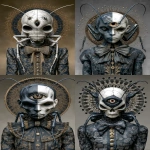 **<https://s.mj.run/8BMbIED5OrQ> insect doll locust roach hive, egg nest alien crawling on a black glitch scanline distortion fire, eyes burning, white pupil with red center, roasting on the beach, dusk cinematic --ar 2:3 --s 666 --p ajjw9qi --sref 4240880785 2348464004 --v 7.0** - <@1071135204846096475> (relaxed)