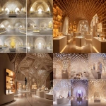 **A perfume exhibition of 6 brands, in a lattice structure of curved ceilling walls, a central light display, one brand is about sweets, one is about wood, one is about florals, one is about old letters, one is about arabic architecture, one is about a scent lab, one is about sleek sernity, how to display all of these in a buisness to buisness eye catching exhibition effect, white colour and marble, warm lighting** - <@738838021331484804> (fast)
-# Create, explore, and organize on [midjourney.com](<https://midjourney.com/imagine?from_discord=1>)