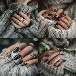 **hunter green almond nails, glossy rich finish, minimal rings, cozy fashion styling with sweater textures, clean background --v 6.0 --ar 2:3** - <@1321895242076520463> (fast)
-# Create, explore, and organize on [midjourney.com](<https://midjourney.com/imagine?from_discord=1>)