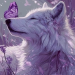 **A butterfly dream wolf --v 7.0 --raw** - Upscaled by <@754226842650542162> (relaxed, stealth)