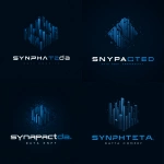**Create a professional looking logo for a Data Entry Company in navy blue colors using the word "Synaptechdata"** - Variations (Strong) by <@1106338912126902343> (fast)