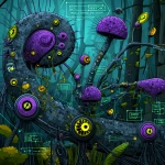 **Ammonite Amanita Circuitry, SciFi, psychedelic, blacklight, abstract --s 600 --c 30 --p vny9b7c** - Image #1 <@1071135204846096475>