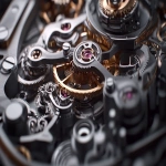 **an extremely close view of the gears and inner workings of a finely tuned swiss clock, as if you are inside the machinery. --ar 16:9** - Image #2 <@1235310138903101582>