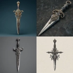 **a beautiful thin dagger that looks like it could deftly dance, in the style of dungeons and dragons weapon illustration** - <@878478340170866709> (fast)
-# Create, explore, and organize on [midjourney.com](<https://midjourney.com/imagine?from_discord=1>)