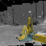 **poster of a lonely street corner at night streetlights with woman hitch hiking, Enki Bilal art B&W tykho moon woman, perfectly beautiful people, Enki BIlal illustrated STyle, extreme details, rich dynamic colors, spirit, invocation, 3d, stars, esoteric, sheer, Peridot, emerald green. citrine, ultramarine blue, diamonds, gold, sunset, high contrast, painting classic, oil , diodes, bows, velvet vogue, iridescent, holographic, full body pose, transparent details, colorized, neon pastel color palette, photorealistic, highly detailed, transparent parts, looks like professional hdr photography in fashion magazine, editorial photography, global illumination, moody lighting, post-processing, glowing shadows, chromatic aberration, black and white balance, scattering, beautiful cinematic lighting, lumen reflections, post-production, high fashion, tone mapping, shaders, diffraction grading 3d, octane render, detailed, hyperrealistic, 8k, --chaos 99 --ar 8:5 --exp 50 --stylize 750** - Image #4 <@843177938186797076>