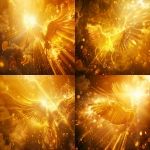 **Divine golden light rays descending from heaven onto floating elemental symbols (fire flame, water droplet, air swirl, earth crystal), angelic wings in background, warm amber and gold color palette, hyper-realistic spiritual energy, cinematic photography --v 6.0 --ar 79:59** - Variations (Strong) by <@900787127892180992> (relaxed)
-# Create, explore, and organize on [midjourney.com](<https://midjourney.com/imagine?from_discord=1>)