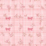 **seamless pattern, pastel pink ribbon bows at the corners of a soft pink gingham plaid grid, each square filled with tiny pink and white vintage florals, delicate and feminine, shabby chic style, seamless repeat, no text --tile** - Image #4 <@437878260013989888>