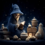 **a wizard eating magic a wizard eating magic xiaolongbaos --sref <https://s.mj.run/weK12Aj5TwY> --ar 7:5 --v 7.0 --raw** - Image #3 <@1071135204846096475>