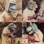 **T-rex welder welding --sref 1191 938 --v 7.0 --p d6rkelr** - <@820503377821564929> (relaxed)