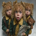 **multiple triplets children's book illustration. --ar 5:4 --p lv77wyc --s 1000 --v 7.0** - Upscaled by <@1071437900610293863> (fast)