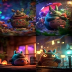 **Totoro reimagined in the style of belle epoque ; in the style of cinematic style photography, photorealistic images, ray tracing, subsurface-scattering, realistic lighting, live action 3D rendering --v 7.0 --p 2lfvpjv --ar 3:5** - <@1018138887199129620> (relaxed)