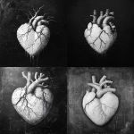 **gothic style gothic heart, black and white horror art, white heart, floating** - <@266536820160987136> (fast)
-# Create, explore, and organize on [midjourney.com](<https://midjourney.com/imagine?from_discord=1>)