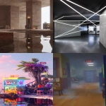 **a surreal endless fluorescent corridor that folds in on itself, office hallways merging into hotel lobbies, flooded with mirror-smooth reflective water, glowing EXIT signs floating midair, impossible staircases looping upside down, fog-filled empty rooms visible through open doors, vending machines emitting static light, faint reflections of unseen people on glossy walls, eerie symmetry, dreamlike volumetric haze, reality bending and collapsing, cinematic lighting, ultrarealistic textures, analog horror vibe, uncanny calm atmosphere, hyper-detailed architecture, Escher-like geometry, reflections behaving wrong, photo-real, long exposure glow, 35mm lens, --ar 9:16 --chaos 60 --v 6.0 --raw** - <@692146423638261810> (relaxed)