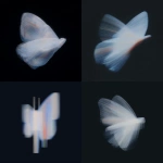 **18h 3D render, Forside-style fine-art surrealism inspired by Neo-Plasticism. A butterfly reimagined through pure geometric balance its wings unfold like translucent architectural planes of light and shadow. The left wing radiates luminous white and deep black in vertical order, while the right wing holds quiet horizontal bands of spectral color (red, blue, yellow). The organic veins dissolve into crystalline lines of perfect proportion, transforming natural symmetry into abstract discipline. No background, only a black void filled with silent luminosity, where motion is replaced by equilibrium. The butterfly becomes a floating cathedral of geometry a hymn of stillness, balance, and divine order within the sublime. --ar 3:4 --raw --profile 57e8bjg --stylize 360** - <@1233018167018917952> (fast)