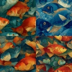 **tessellating fish tessellations by m.c. escher, tessellated --tile --s 444** - <@926596241574461530> (fast)