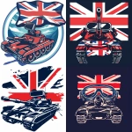 **a logo featuring a British flag, a British Tank and a Virtual Reality Headset --v 6.0** - <@356166281038397441> (fast)