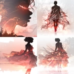 **ferrofluid couture diaphanous double exposure featuring an avant-garde couture double exposure over a spellbinding natural landscape --sref 705032703 --ar 4:5 --niji 6 --p ke69z7s --raw** - <@948741381743083580> (relaxed)