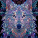 **An iridescent kaleidoscopic butterfly dream wolf --v 7.0 --raw** - Upscaled by <@754226842650542162> (relaxed, stealth)