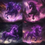 **Anthropomorphic ultraviolet unicorn ukiyo-equine as characterized by Dark’purple, muscular, powerful, massive, angry, raging, destructive, formidable, superhuman, powerfully built, bashing, invincible, enraged, fierce, iconic, behemoth, superhero, unstoppable, brute force, larger-than-life, intense, towering.** - <@1018138887199129620> (fast)