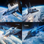 **future reusable orbital aerospace platform, transformable "Kunpeng" lifting-body spacecraft with barnacle-inspired thermal sensor micro clusters along wing roots deploying layered folding fan plasma aerofoils for re-entry, flowing ink wash like plasma trails, spectral scroll landscape projection below, ceramic thermal protection composite, semi-transparent blue white plasma film, polished titanium honeycomb, low angle upward epic arc, cinematic realism, tech poetic Chinese aesthetic, cool blue white base with warm amber energy accents, stellar side back rim light, subtle inner edge plasma glow, volumetric high atmosphere haze, refined film contrast --ar 7:3 --v 6.0 --stylize 220 --no text, watermark, logo, clutter, low detail, oversaturated, muddy shadows --raw** - <@1086482906488258622> (relaxed)