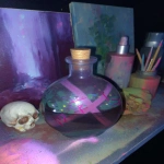 **graffiti Kawaii poison perfume bottle with spray bulb --ar 3:4 --sref 7337 696968 73 --sv 4 --p sa9zol8** - Image #4 <@948741381743083580>